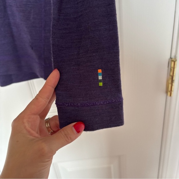 Smartwool Women's Purple Wool Quarter Zip Top Size Large - Picture 4 of 8